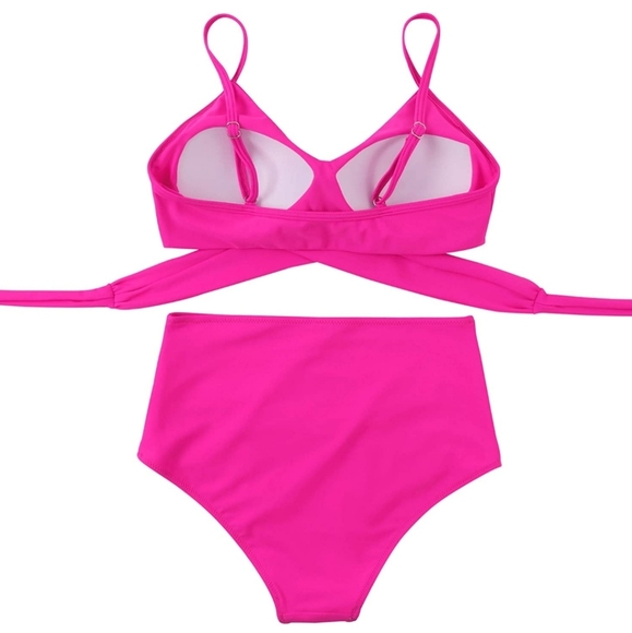 NWT Two Piece High Waist Bikini Bathing Suit Set - Picture 3 of 3